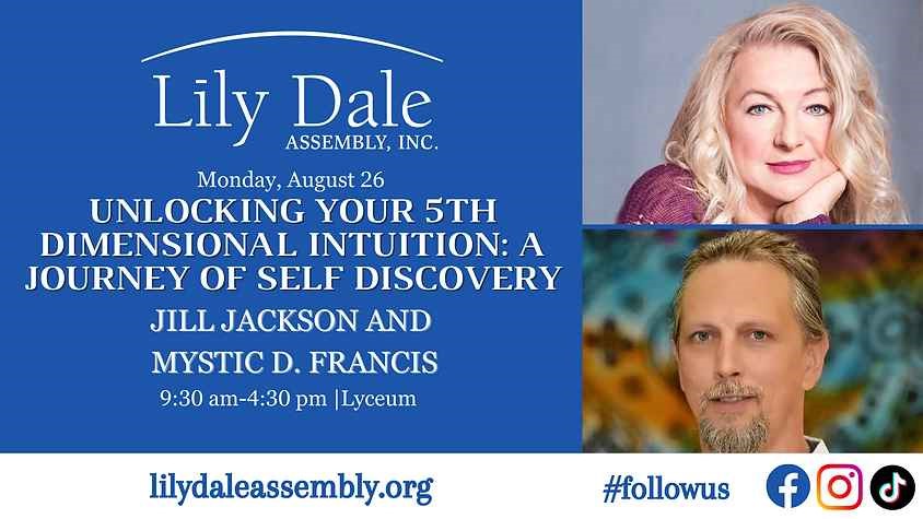 Event flyer for Lily Dale Assembly intuition workshop.